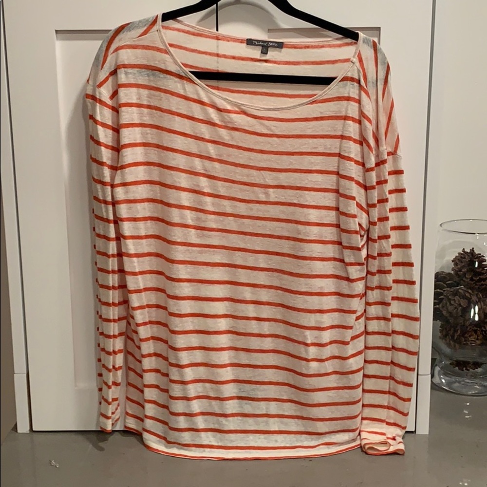 Michael Stars linen long sleeve top